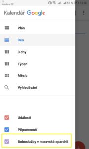 mobilní aplikace kalendář